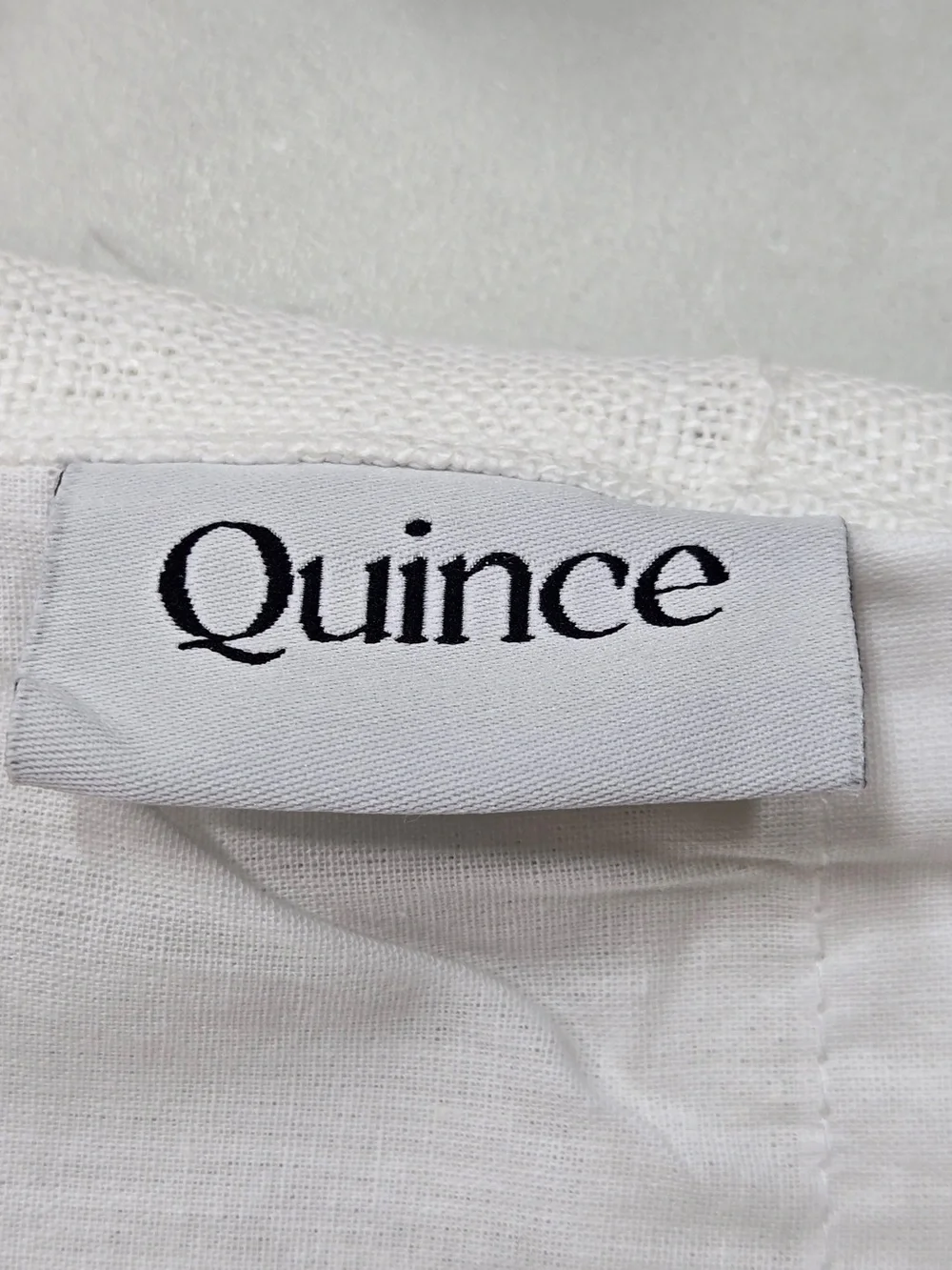 QUINCE Set Of 2 48x108 Heavyweight European Linen Curtains White 0231
